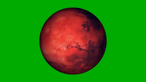 green screen mars planet spinning