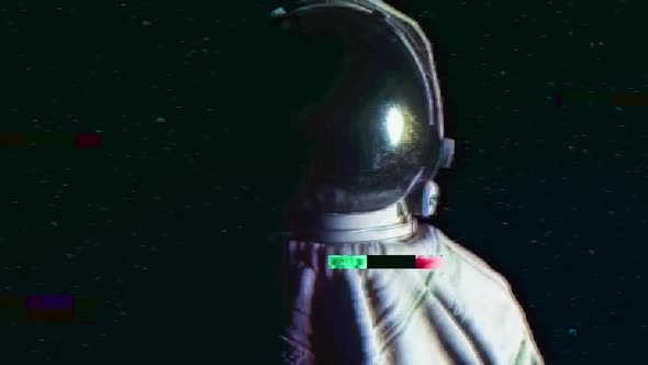 Astronaut Effects of Noise, Glitch, and Chromatic Aberrations alt