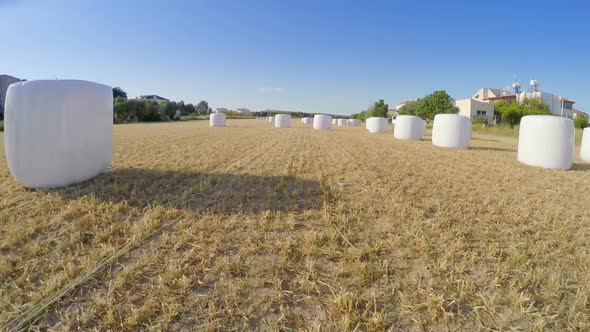 Aerial Shot of Rural Landscape. Top View of Beautiful Village. Fantastic Horizon alt