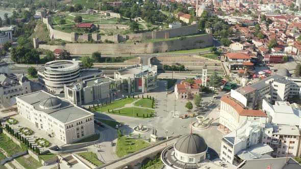 Arial Shot Skopje Macedonia alt