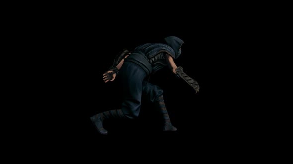 tall sneaky ninja silhouettes
