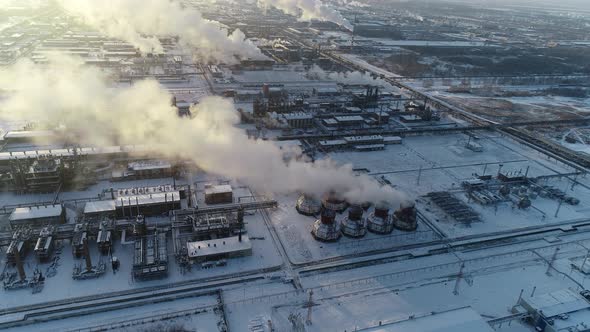 Aerial View, Industrial Air pollution