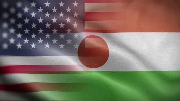 USA Niger Flag Loop Background 4K
