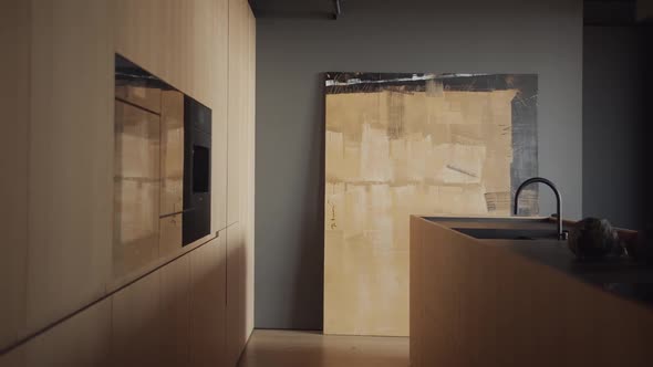 Real Contemporary and Modern Design Apartment Stylish Interior of the Kitchen alt