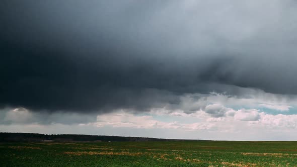 Time Lapse Timelapse Timelapse Of Countryside Rural Field Spring Meadow Landscape Under Scenic alt