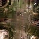 AERIAL HYPER LAPSE: Road Intersection at Night with Car Traffic and Lights [] - VideoHive Item for Sale