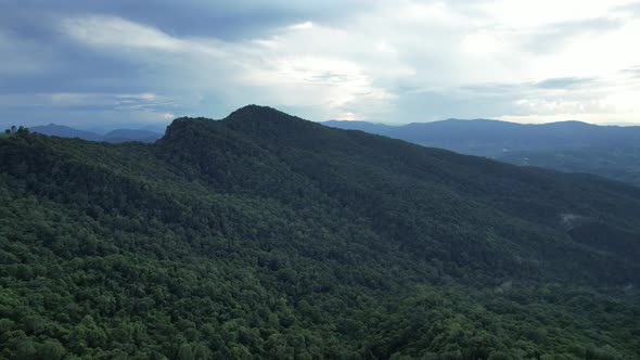 Aerial view of mountains view by drone