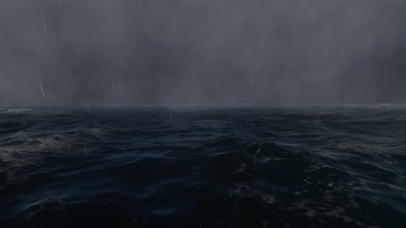 Storm In The Ocean 4k Loopable