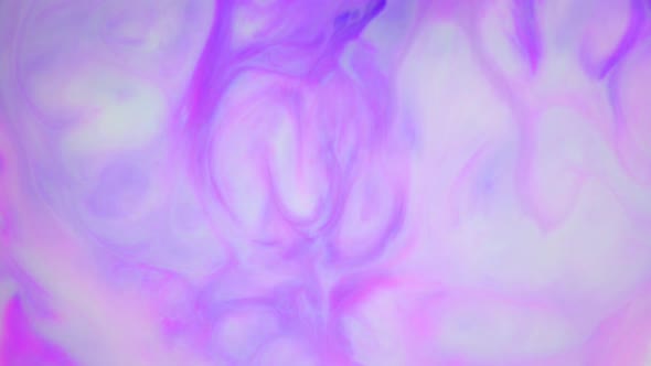 Ink in Water, Purple Ink Reacting in Water Creating Abstract Background