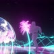 Astronaut Runs Surrounded By Flashing Neon Lights - VideoHive Item for Sale