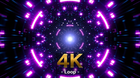 Flickering Curved Light in the Purple Geometric VJ Background alt