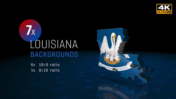 Louisiana State Election Backgrounds 4K - 7 Pack