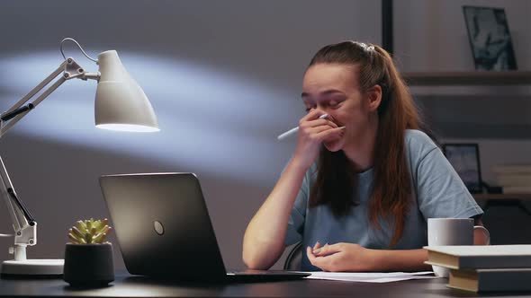 Video Call Online Meeting Woman Working From Home alt