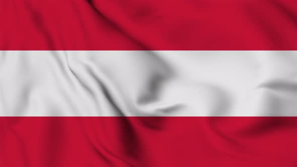 Austria flag seamless closeup waving animation