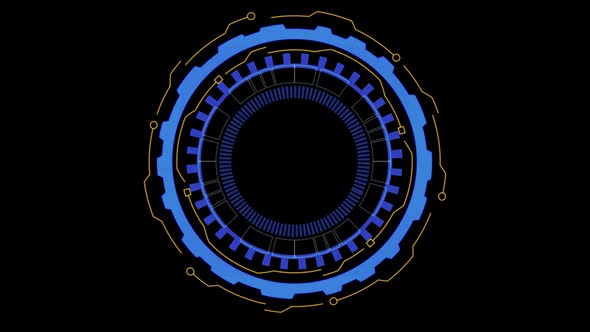 Circle futuristic hud element with alpha channel included.