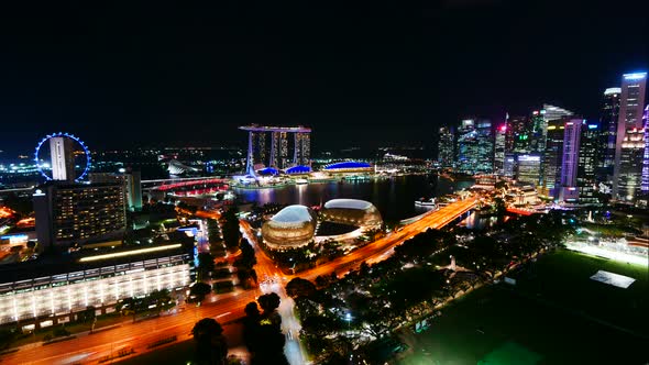Time lapse of Building in Singapore city alt