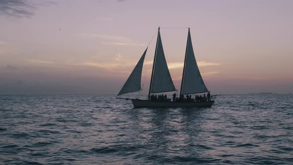 Sailing Boat On The Ocean 4K alt
