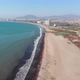 Beach, Road, pacific ocean, coast (Coquimbo, Chile) aerial view, drone footage - VideoHive Item for Sale
