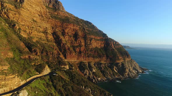 Beautiful Coastal Mountain Pass Running Along Chapman's Peak