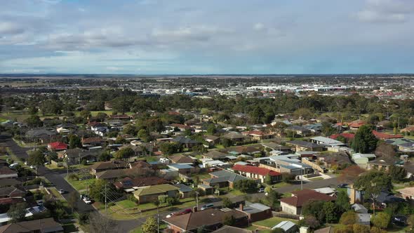 AERIAL Orbital Over Marshall Town And Belmont Geelong, Australia alt