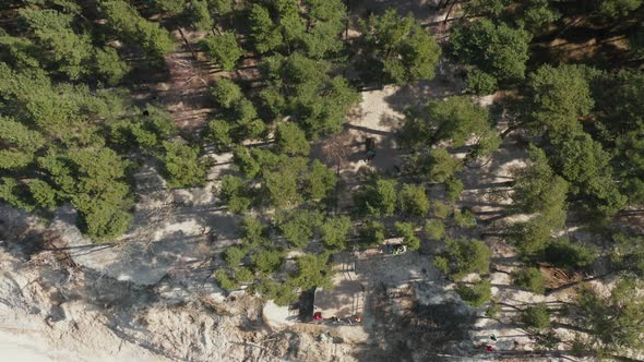 AERIAL: The Dutchman's Cap Viewpoint on a Very Bright Day in Klaipeda alt