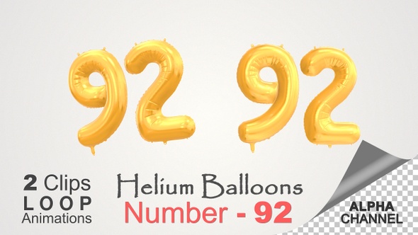 Celebration Helium Balloons With Number – 92