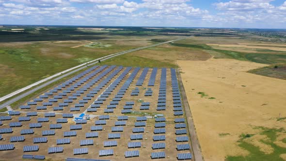 Solar Panels Aerial View  alt
