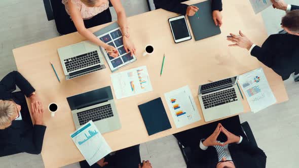 Business People Group Meeting Shot From Top View alt