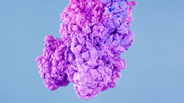 Purple ink in water, Slow Motion alt