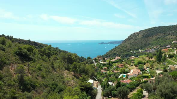 Aerial view of  of Cote d'Azur Monaco