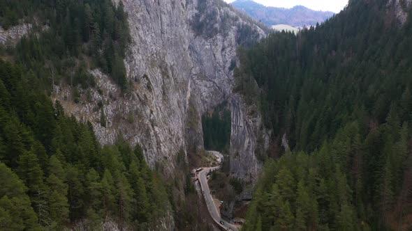 High rocks at Bicaz gorges, Romania