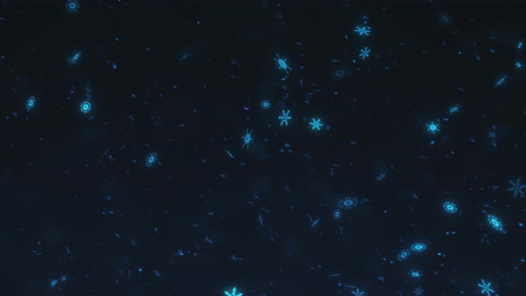 Blue Christmas Snowflakes Background