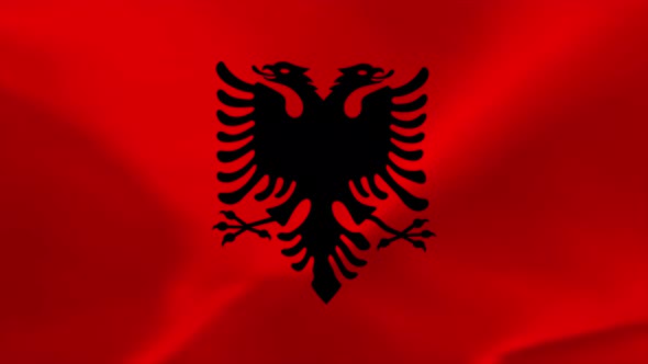 Albanian Waving Flag 4K Moving Wallpaper Background alt