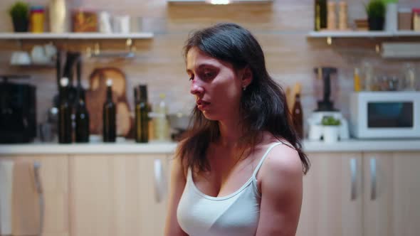 Abused Wife Having Despair Face alt