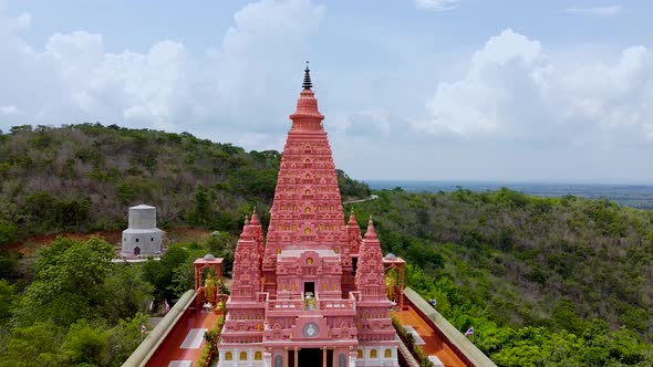 High Angle Pagoda In Wat Pa Siri Wattanavisut