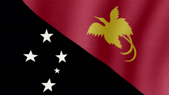 The National Flag of Papua New Guinea