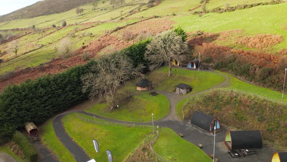 Irish valley aerial view alt