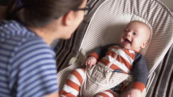 Over the Shoulder Face to Face Hold Childhood Motherhood Family alt