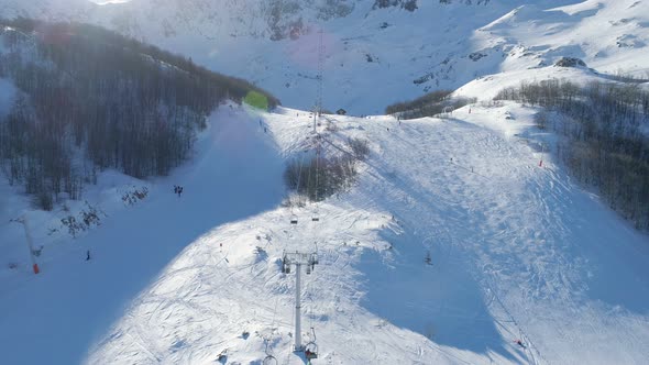 Snowy Slopes of Savin Kuk Ski Resort in Montenegro