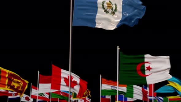 Guatemala Flag With World Flags In Alpha Channel