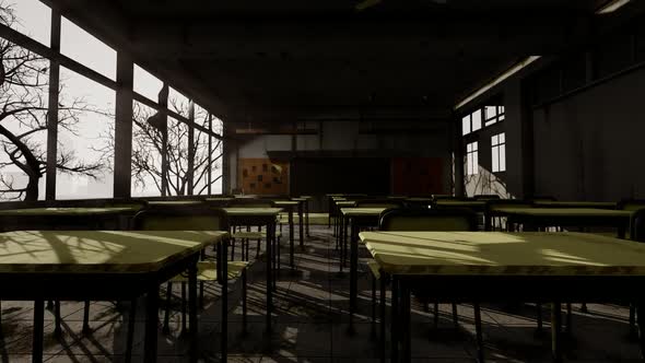 Abandoned School Classroom