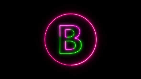 Glowing neon font. pink and green color glowing neon letter.  Vd 1302