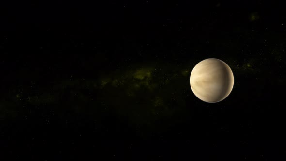 Planet Venus with Atmosphere 4K Space Scene. Vd 1157