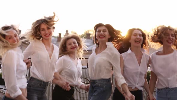 Happy Smiling Outside on a Balcony Terrace alt