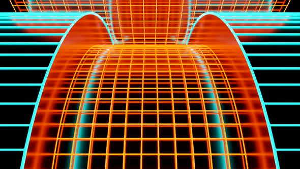 Neon Pattern with a Mechanism of Narrow Parallel and Crossed Lined Rotating Fast Seamless Loop alt