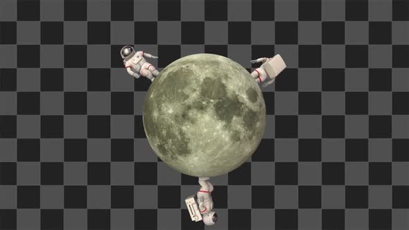 Astronauts Moonwalk Looped alt