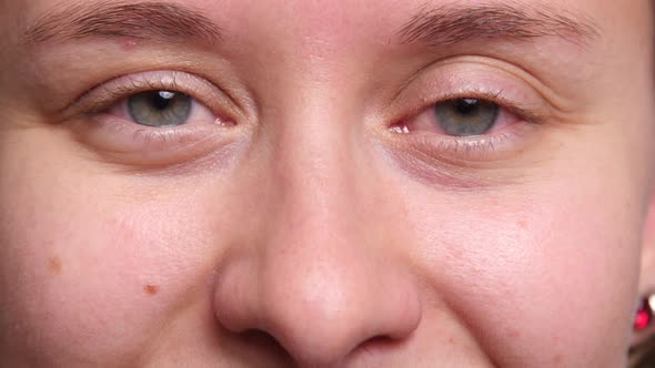 Extreme closeup of woman's eyes