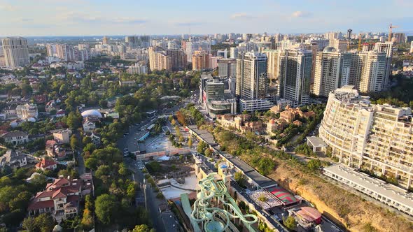 Aerial View of Arcadia Skyscrapers in Odessa