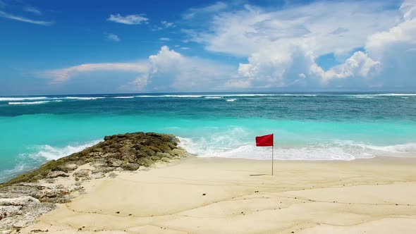 Aerial View of Pantai Pandawa Beach, Nusa Dua, Bali, Indonesia. alt
