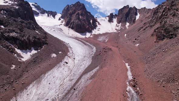 High Rocky Mountains Covered with Ice in Places alt